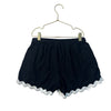 Old Navy Black Linen-Blend Shorts, Ivory Trim - Size L 10-12