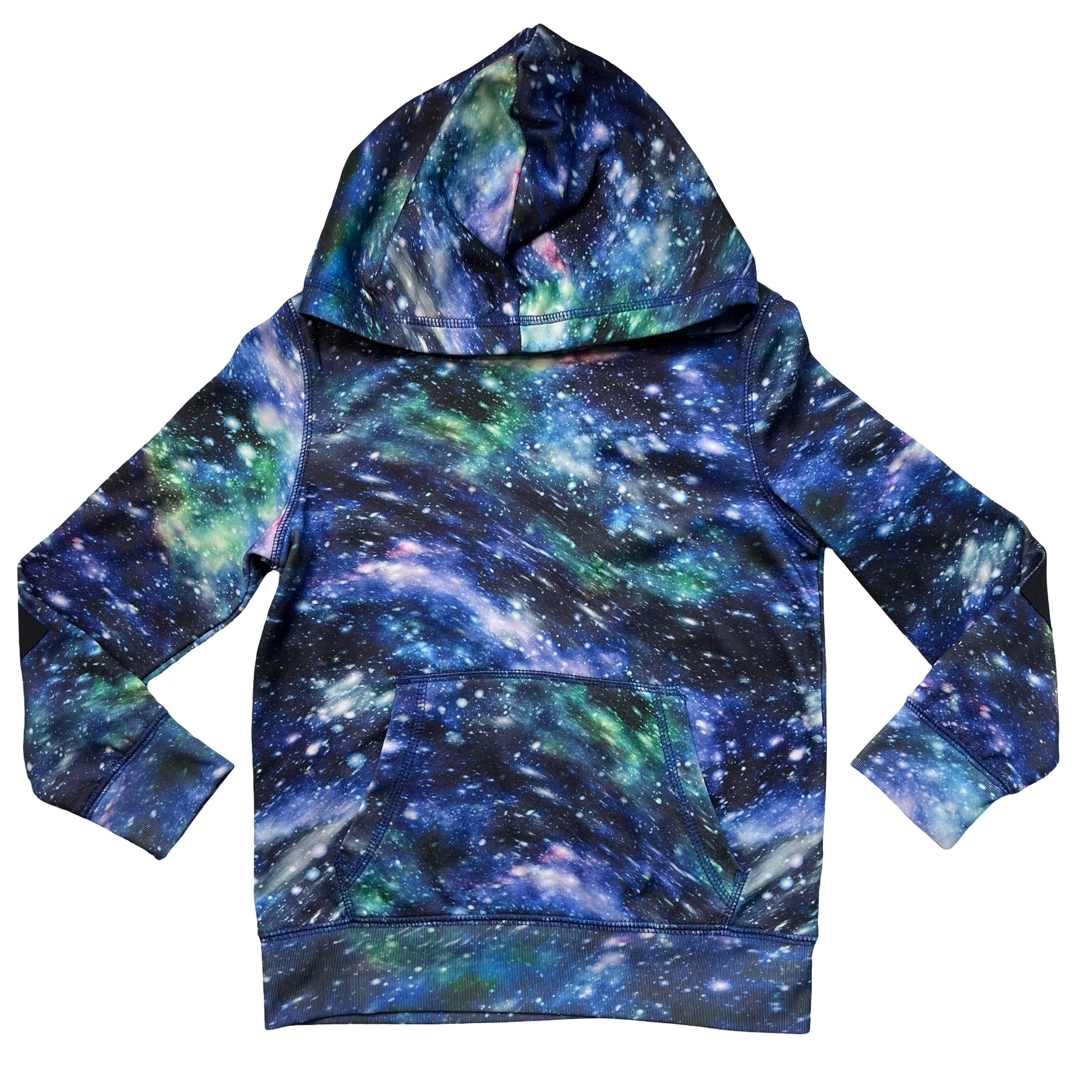 Lands' End Galaxy Print Athletic Hooded Sweatshirt - Size S 6-7