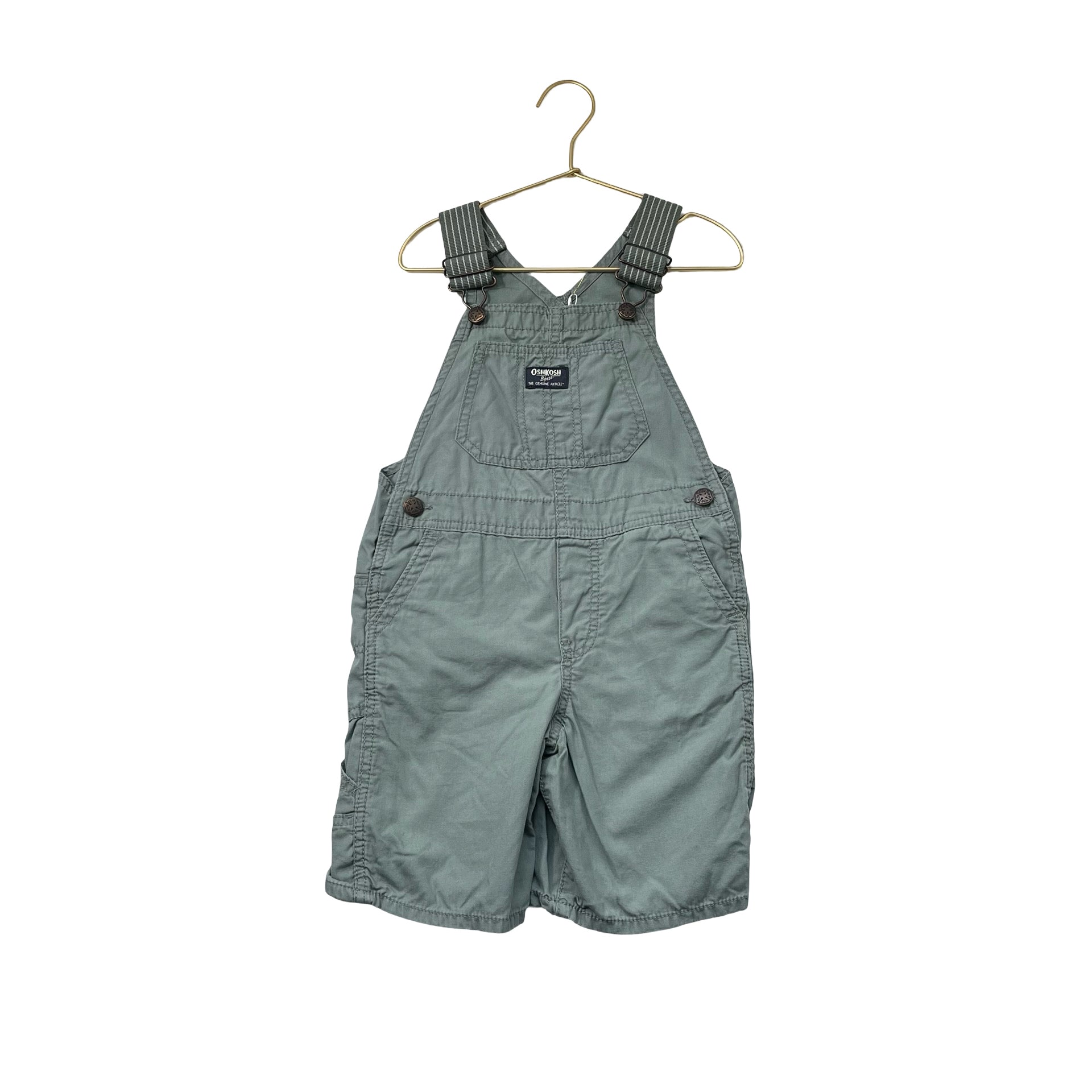 OshKosh Light Olive Green Shortalls - Size 5T