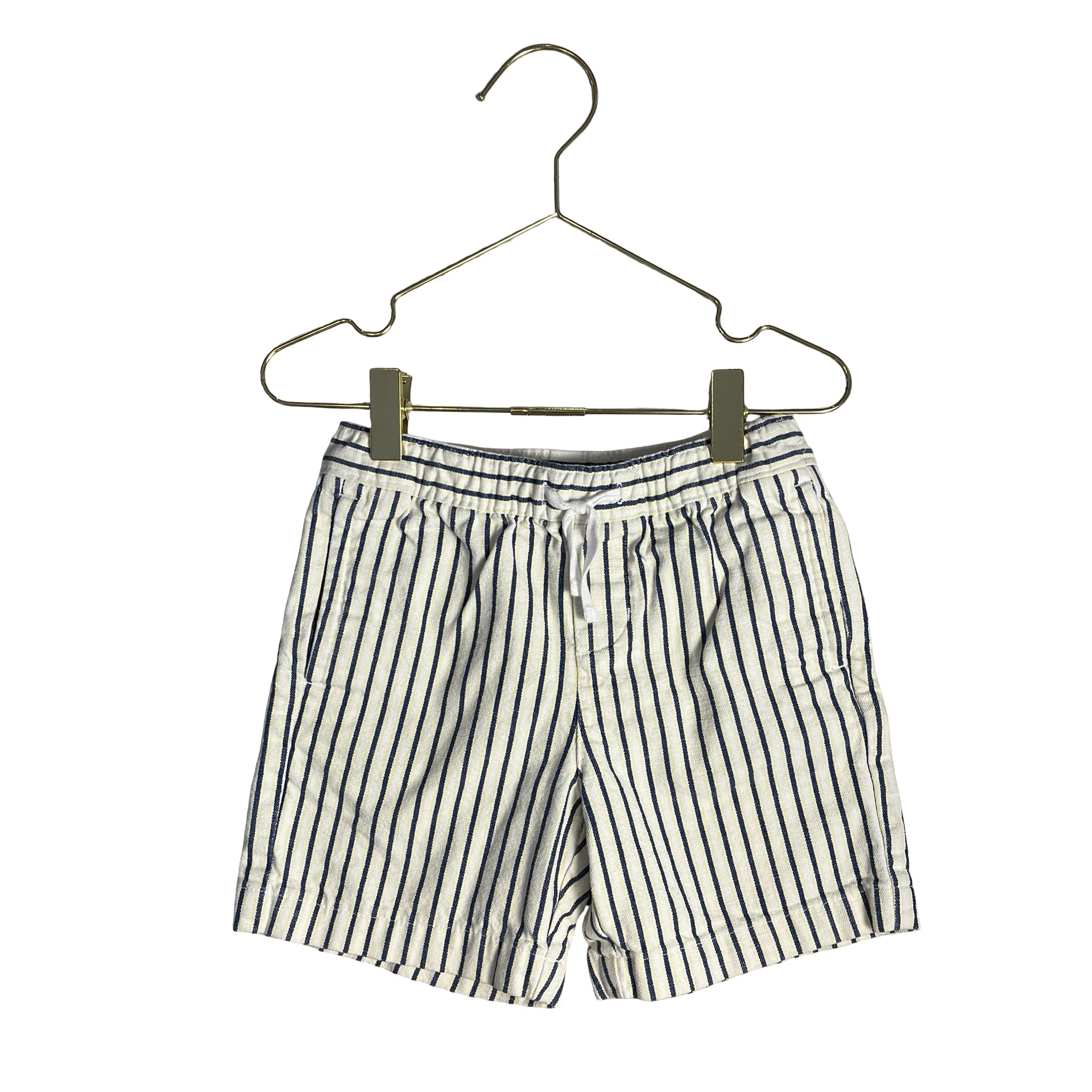 Janie and Jack White, Yellow, Blue Striped Shorts - Size 5