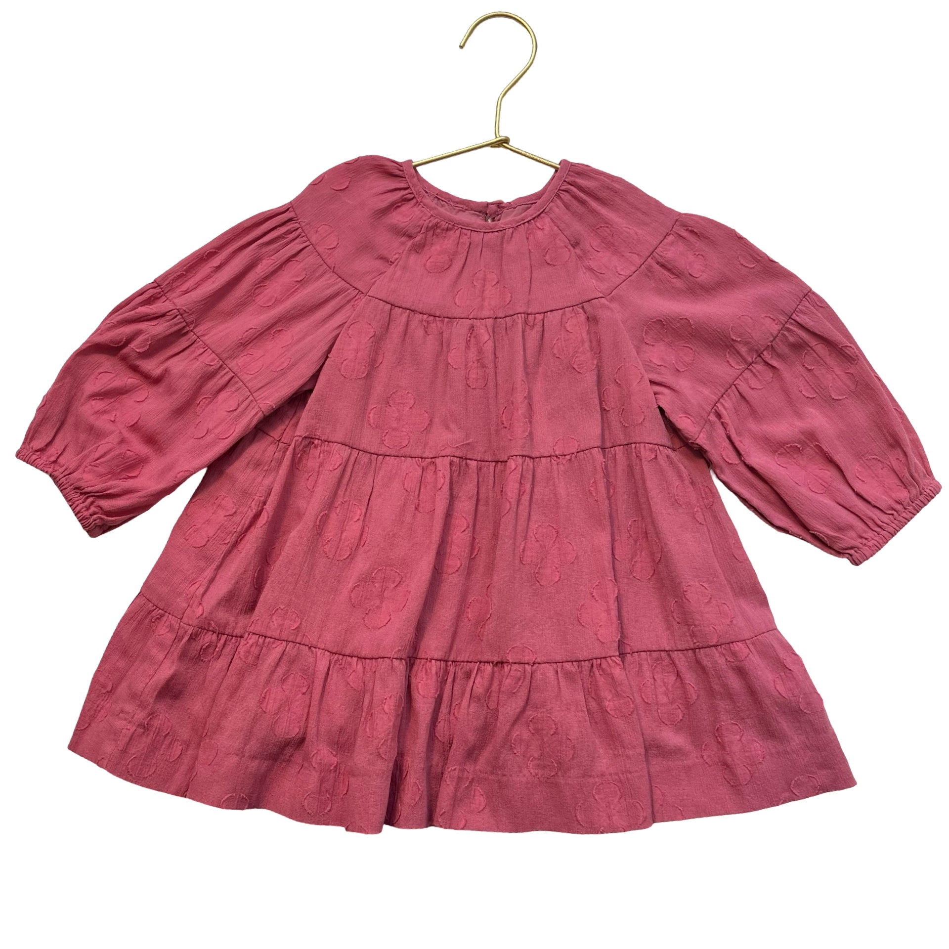 Zara Dusty Rose Flower Pattern Dress - Size 18-24 Mo