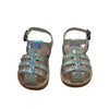 Freshly Picked Silver Holographic Leather Bixby Sandals New in Box - Size 5