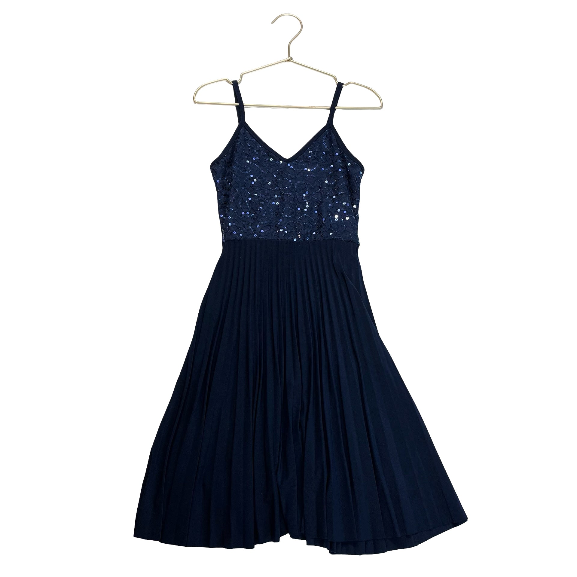 Un Deux Trois Pleated & Sequin Dress - Size 8
