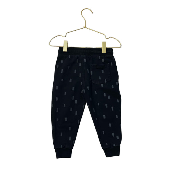 Miles The Label Black & Gray Pattern Joggers - Size 2Y