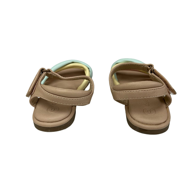 Cat & Jack Tan & Pastel Sandals - Size 6