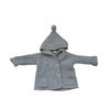 Il Gufo Gray Hooded Cardigan 100% Wool Sweater - Size 6 Mo