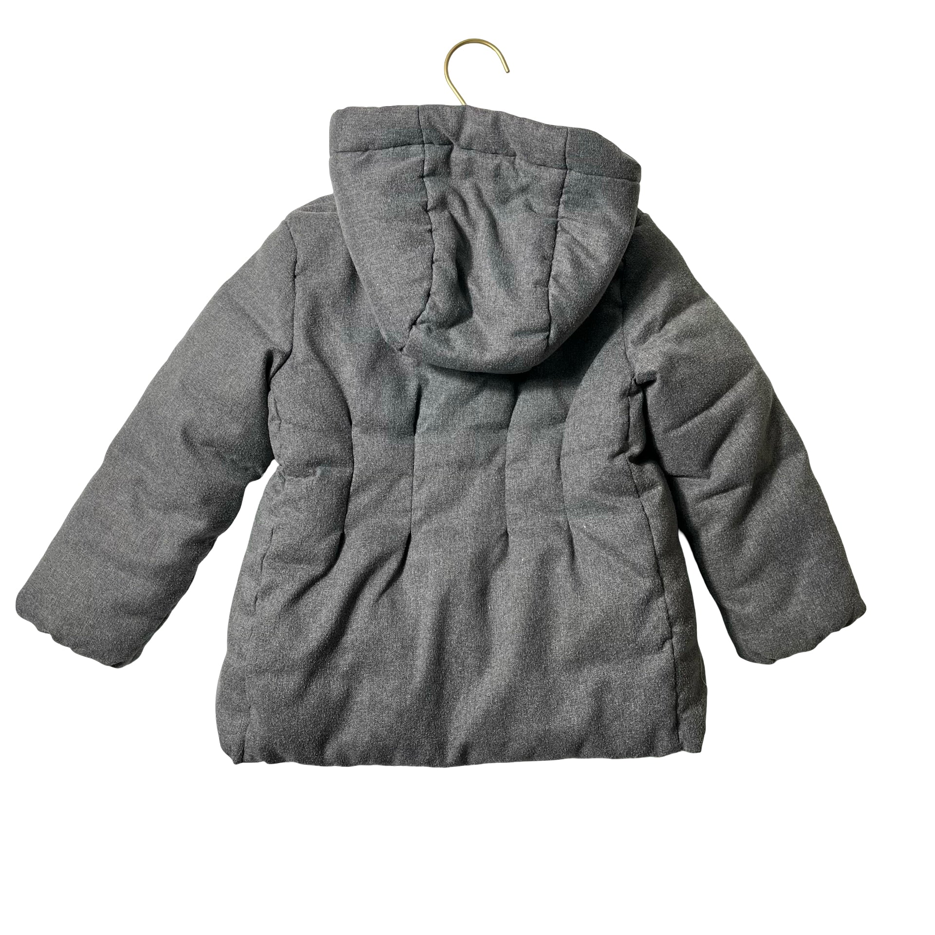 Jacadi Gray Sparkle Hooded Jacket - Size 4A