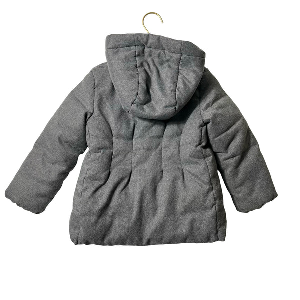 Jacadi Gray Sparkle Hooded Jacket - Size 4A
