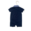 Ralph Lauren Navy Striped-Collar Polo Romper - Size 6 Mo