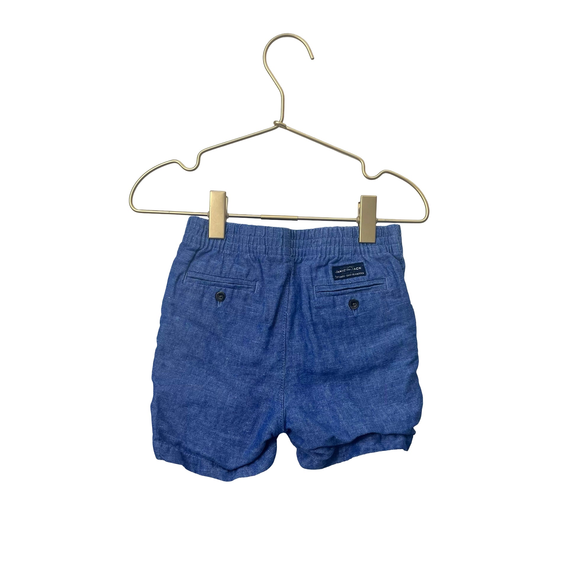 Janie and Jack Blue Linen-Cotton Shorts - Size 18-24 Mo