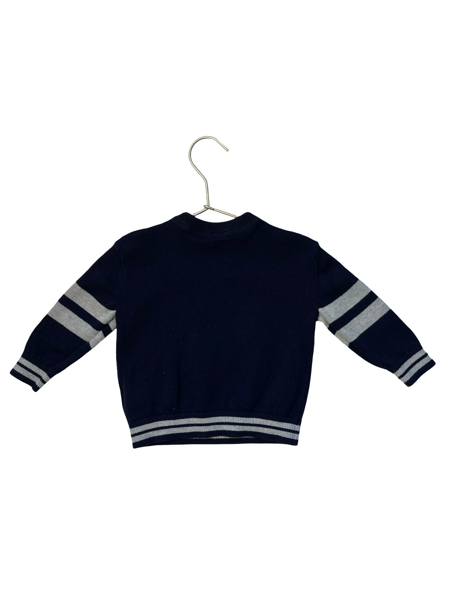 Baby Gap Navy Firetruck Cotton Sweater - Size 6-12 Mo