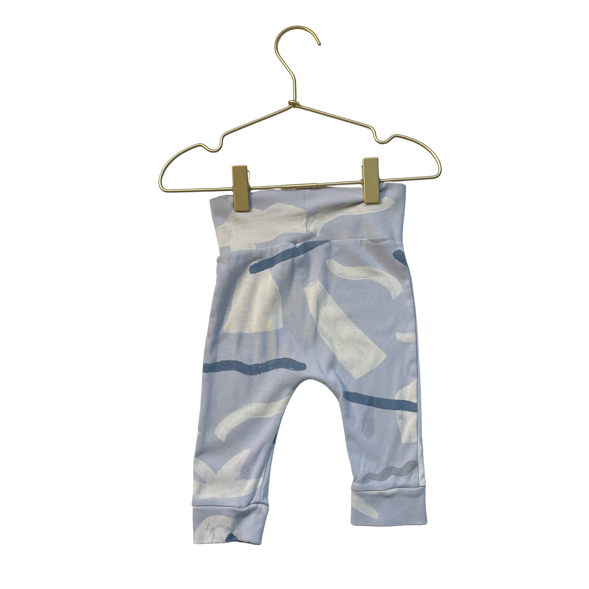 Cos Light Blue Abstract Print Pants - Size 4-6 Mo