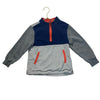 Hanna Andersson Gray, Navy, Orange Quarter-Zip Sweatshirt - Size 4