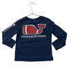 Vineyard Vines Navy Football Whale Graphic Shirt - Size 2T