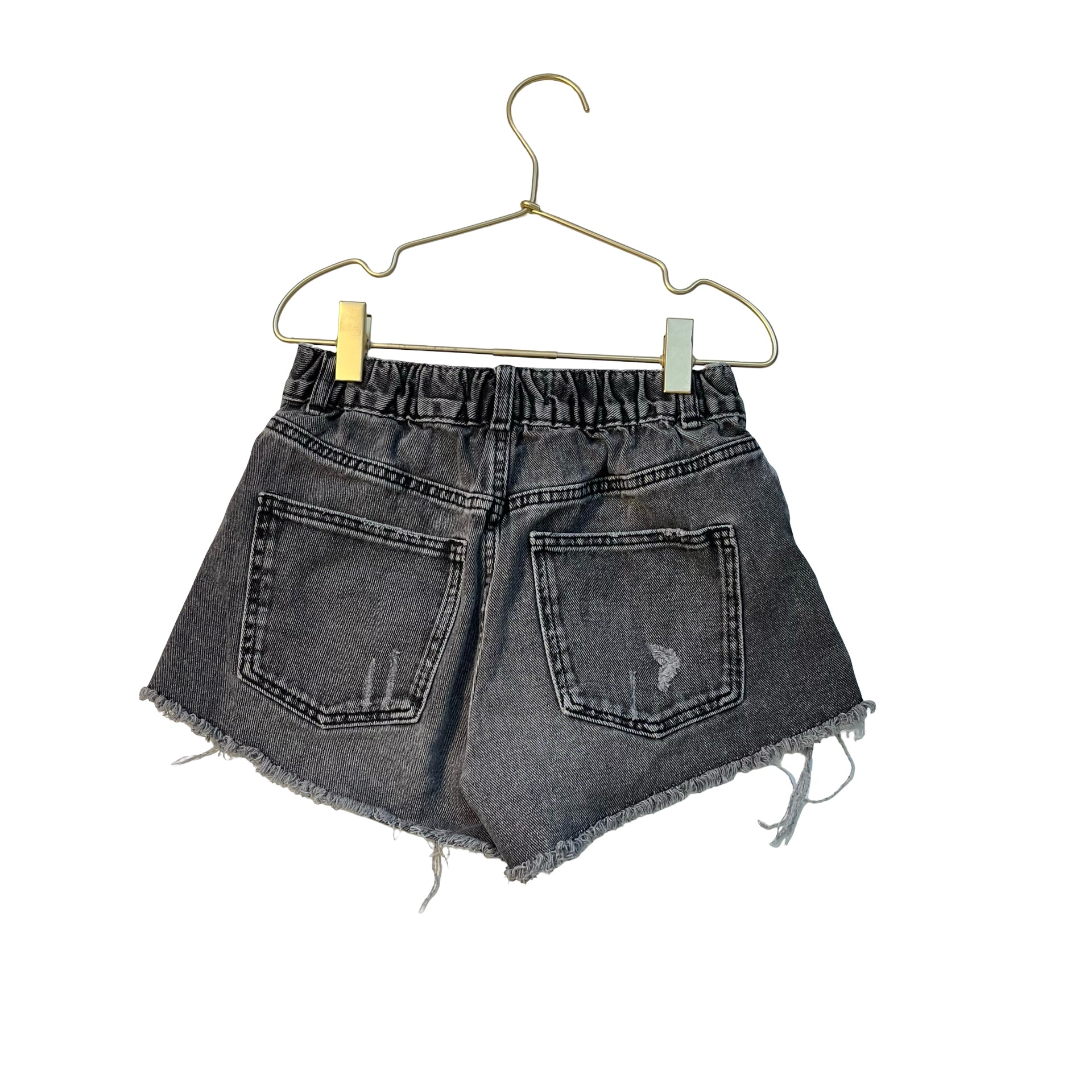 Zara Black Distressed Denim Jean Shorts - Size 9