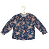 Louis Louise Blue & Pink Floral Corduroy Blouse - Size 4