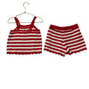 Baby Gap Red & White Striped Crochet Tank & Shorts Set - Size 4