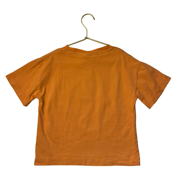 Zara Orange Flower Graphic 'Sunny Days' T-Shirt - Size 8-9