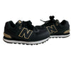 New Balance 574 Black & Gold Sneakers - Size 10.5