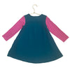 Hanna Andersson Teal & Pink Colorblock Dress - Size 4