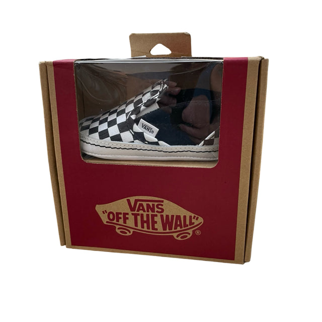 Vans Black & White Checker Slip-On Crib Shoes New in Box - Size 3
