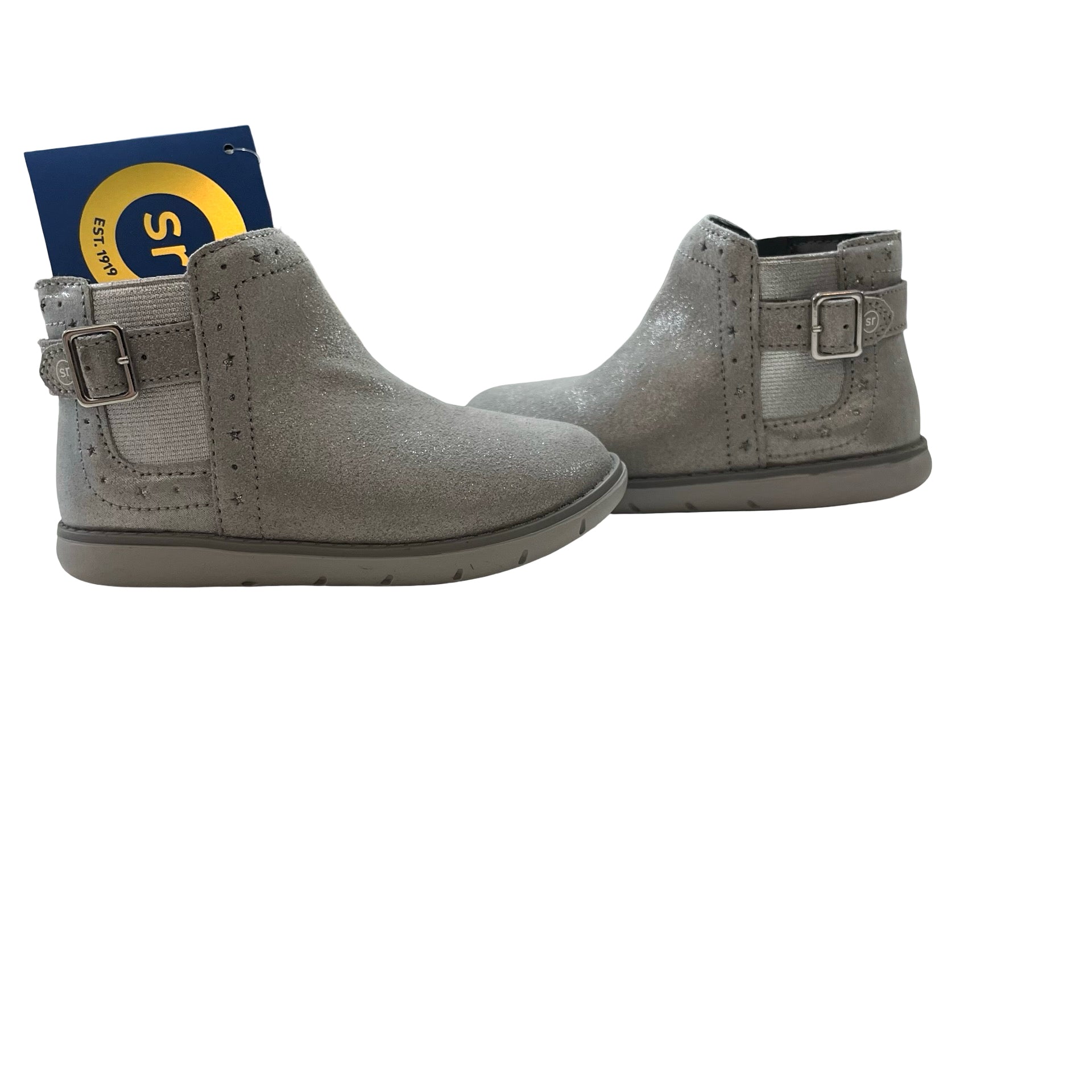 Stride Rite Silver Metallic 'Srt Agnes' Ankle Boots New in Box w/ Tags - 8 WIDE