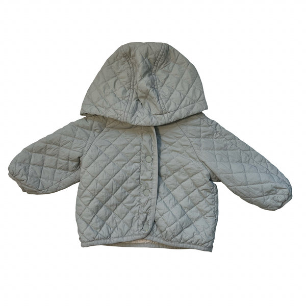 Mango Mint Green Quilted Hooded Jacket - Size 3-6 Mo