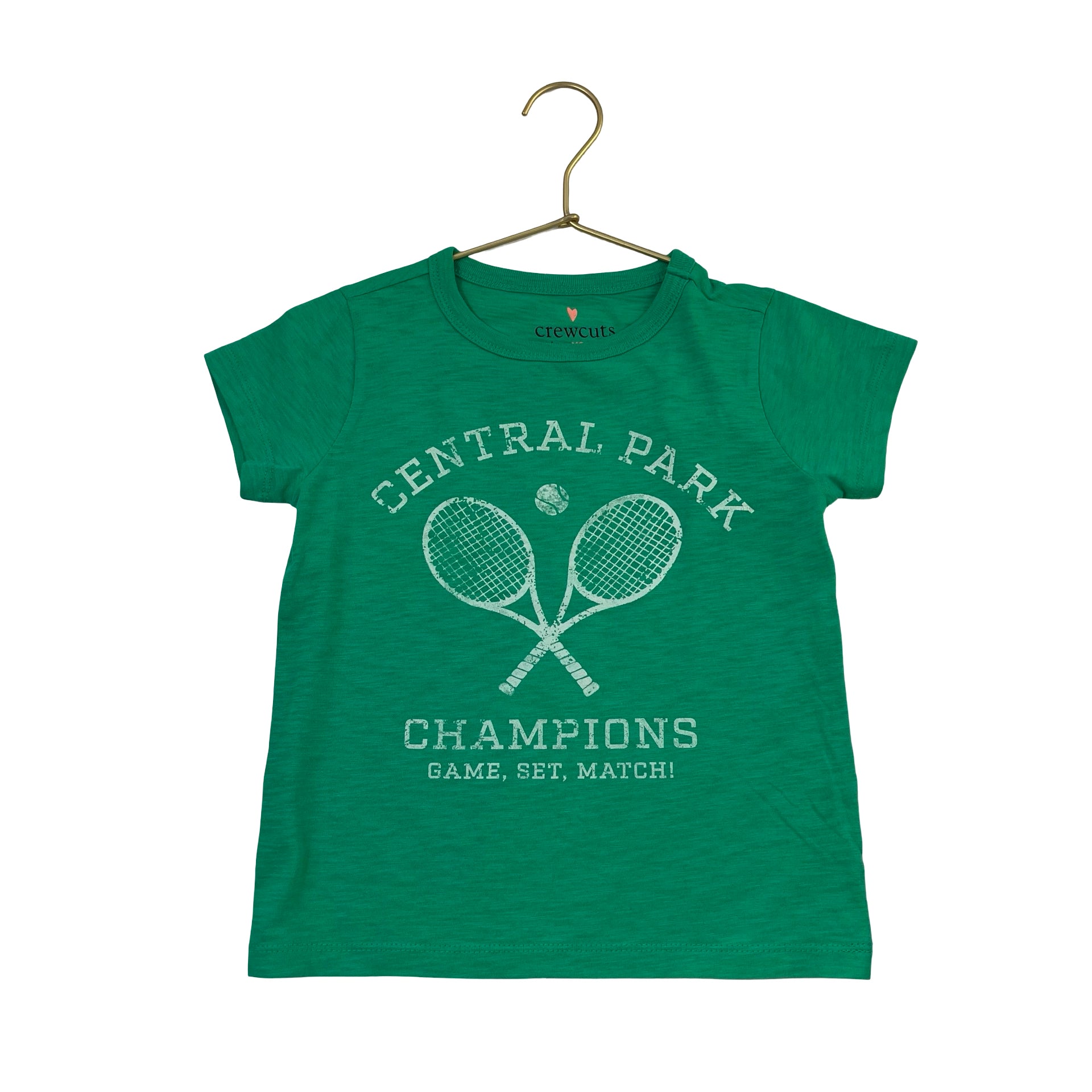 Crewcuts Green 'Central Park' Tennis Graphic T-Shirt - Size XS 4-5
