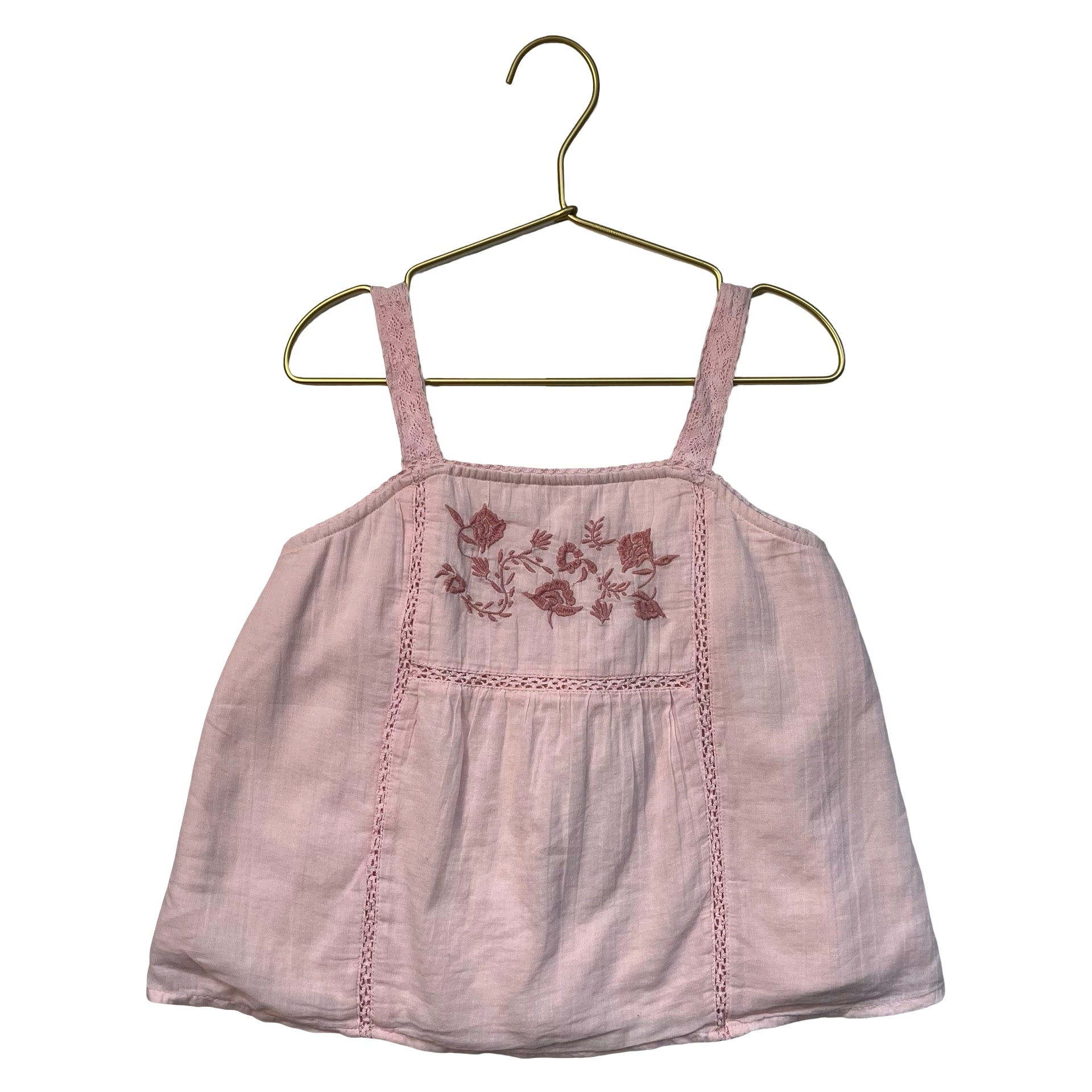 Abercrombie Kids Pink Embroidered Top - Size 7-8