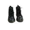 Dr. Martens Black & Silver Sparkle Patent Boots - Size 10
