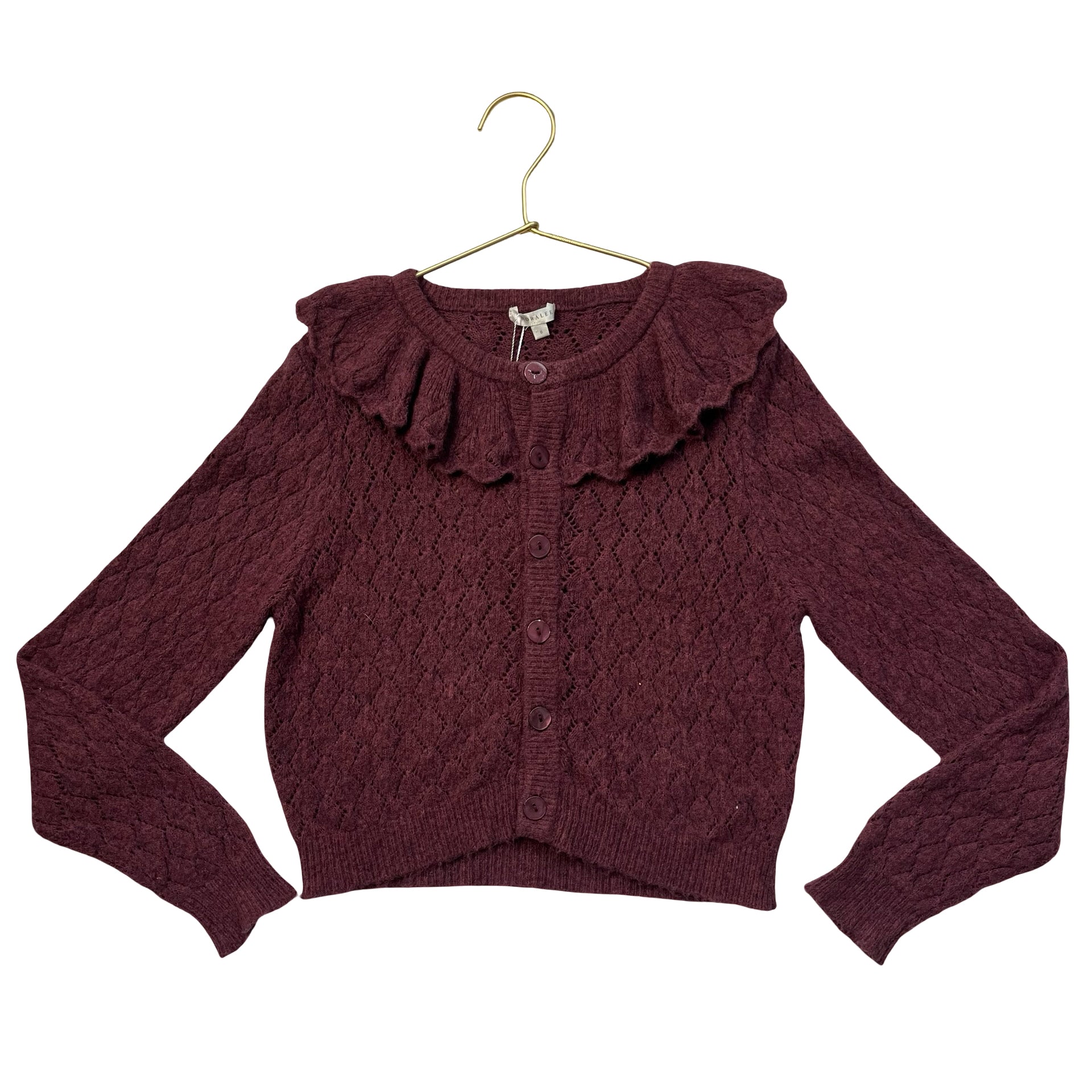 Noralee Burgundy Cardigan Sweater - Size 6