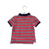 Janie and Jack Red, Navy, White Striped Polo Shirt - Size 2T