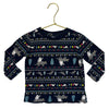 Old Navy Navy Holiday Dino Tee - Size 2