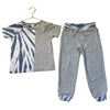 Splendid Gray & Blue/White Tie-Dye Joggers & Shirt Set - Size 5