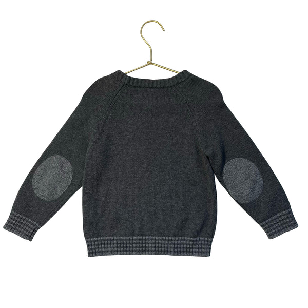 Hanna Andersson Gray Cotton-Wool Bear Sweater - Size 90 (3)