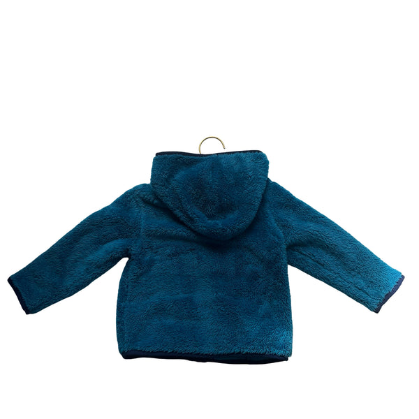Hanna Andersson Blue Fuzzy Fleece Hooded Jacket - Size 2T