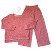 Feather 4 Arrow Pink Flower Print Top & Wide Leg Pants Set - Size 8