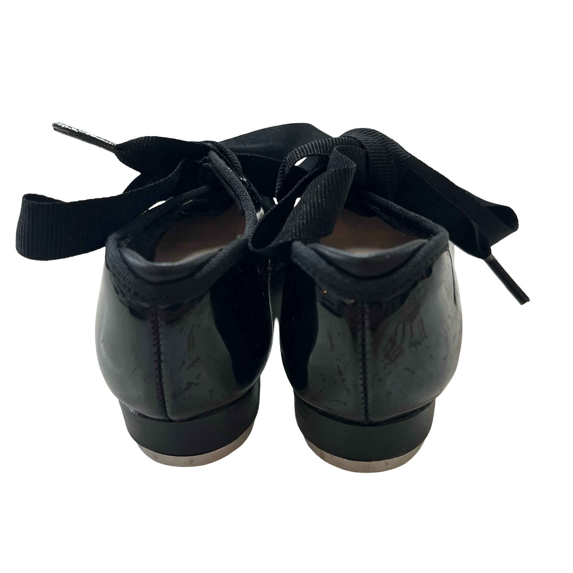 Capezio Black Patent Tap Shoes - Size 8.5 Wide