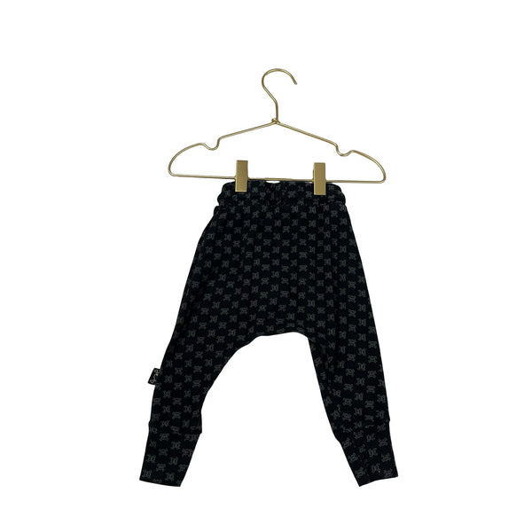 Nununu Black Skull & Crossbone Print Joggers - Size 6-12 Mo