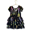 Pixie Lane Black & Pastel Tie-Dye Dress - Size 4