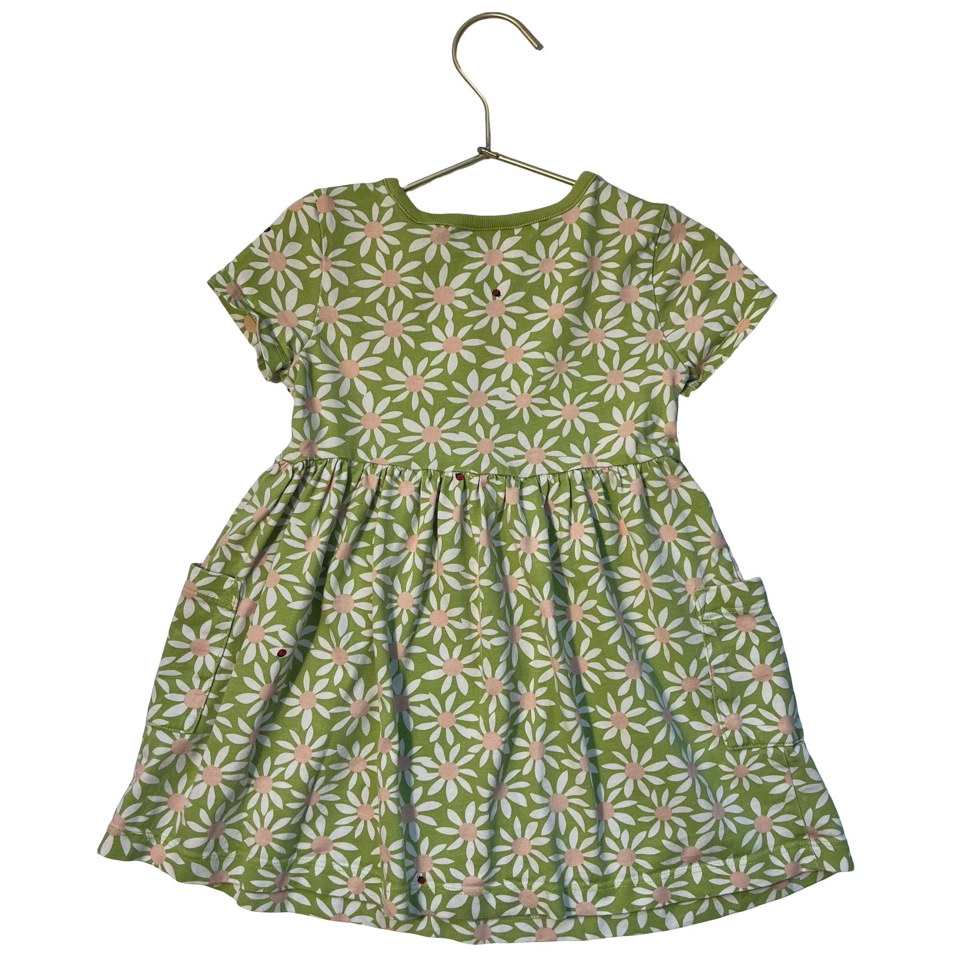 Hanna Andersson Green Flower Print Dress - Size 3T