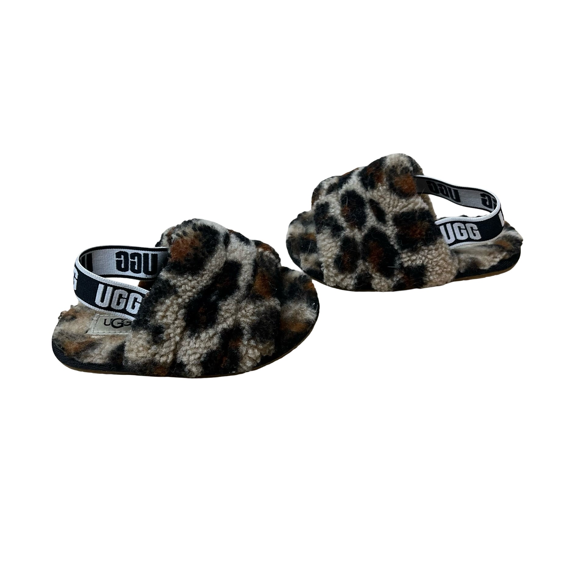 UGG Leopard Faux Fur Slippers - Size 6 Estimated