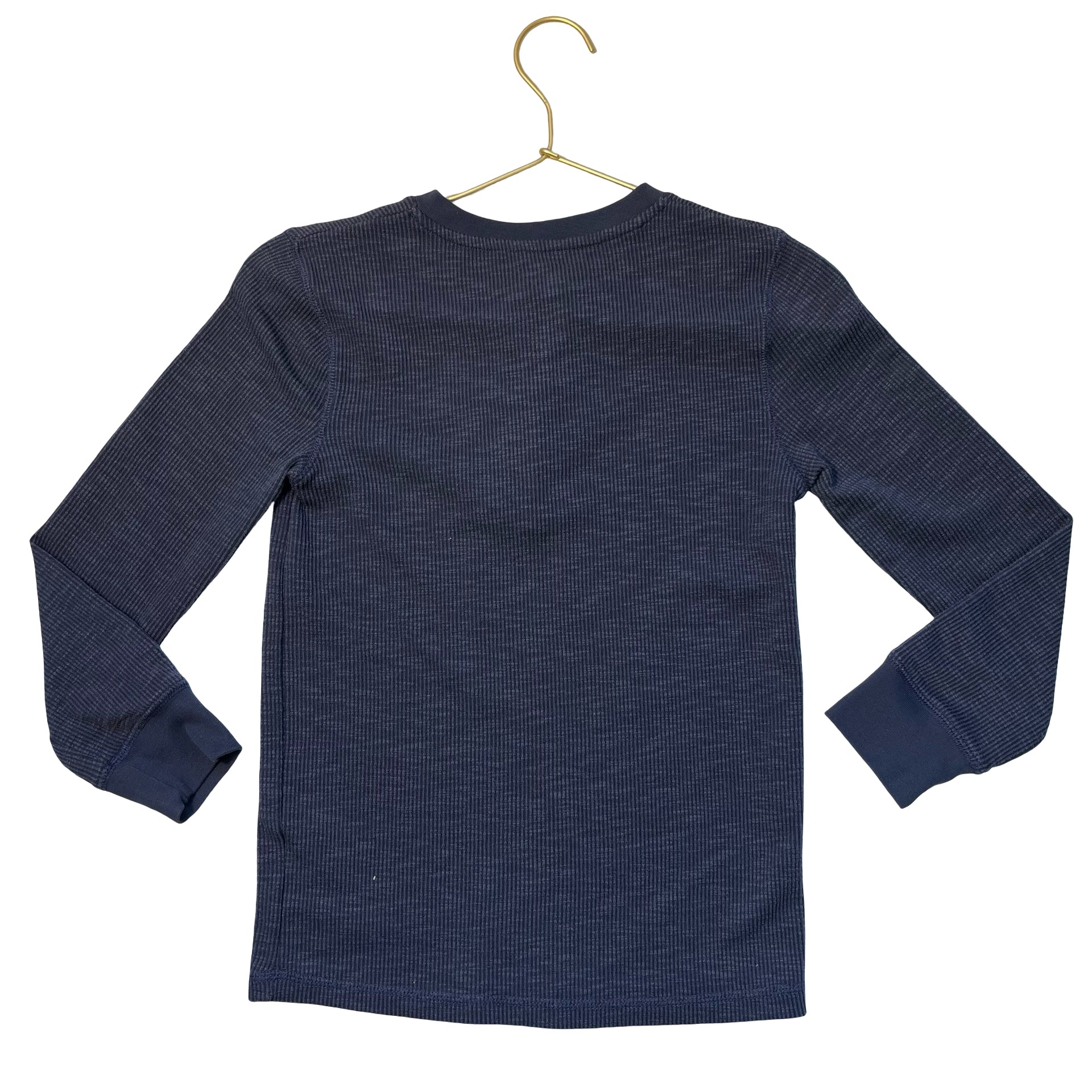 Appaman Navy Waffle Henley - Size 8