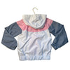 Nike White, Pink, Gray Hooded Windbreaker Jacket - Size 7