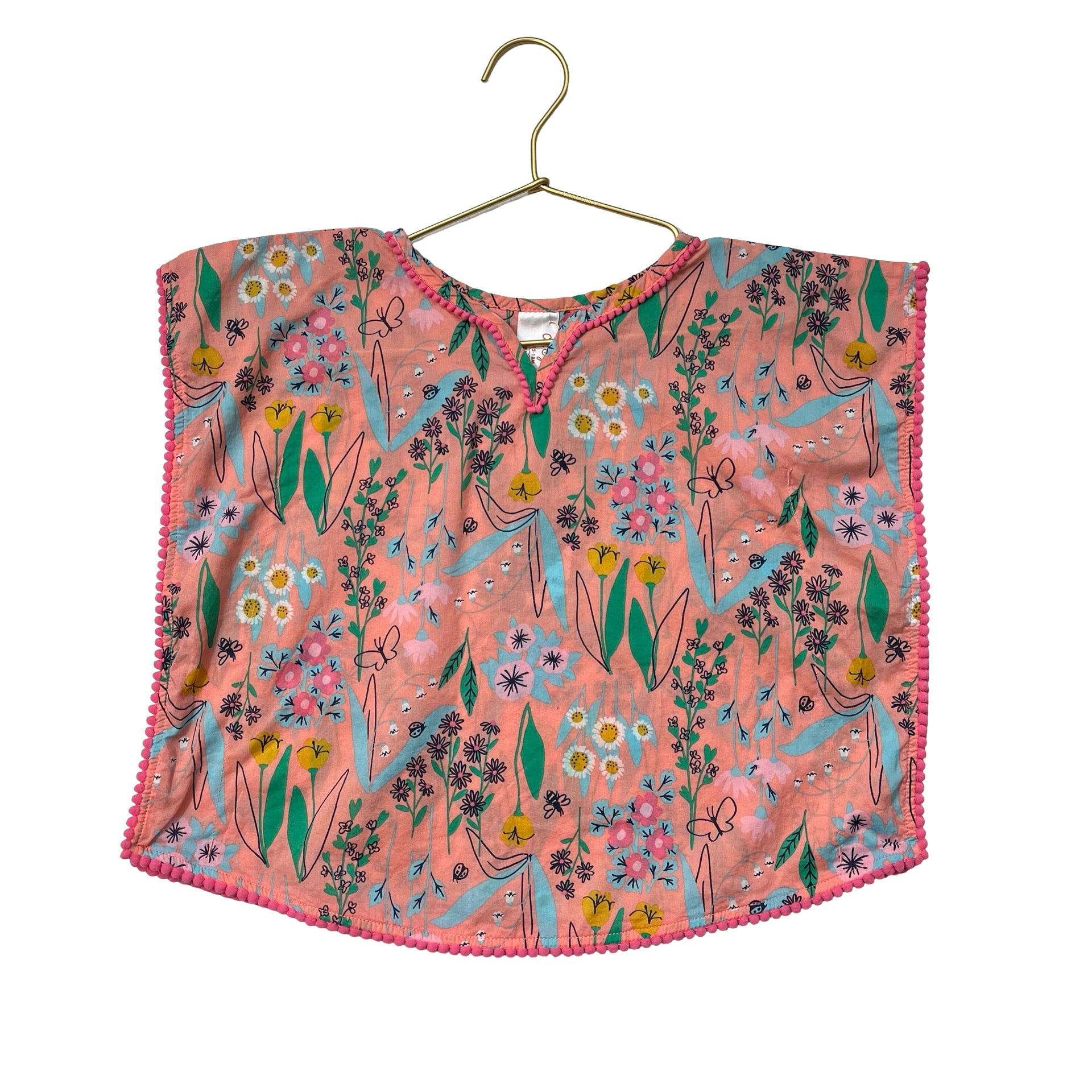 Cat & Jack Peach & Multi-Color Floral Swim Cover Up - Size 12-18 Months