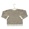 Hanna Andersson Ivory & Tan Striped Sweater - Size 3T
