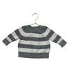 Baby Gap Gray & Ivory Striped Cotton Sweater - Size 3-6 Mo