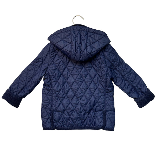 Polo Ralph Lauren Navy Quilted Jacket, Removeable Hood - Size 4