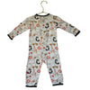 Magnetic Me Zoo Animal Print One-Piece PJs  - Size 6-9 Mo
