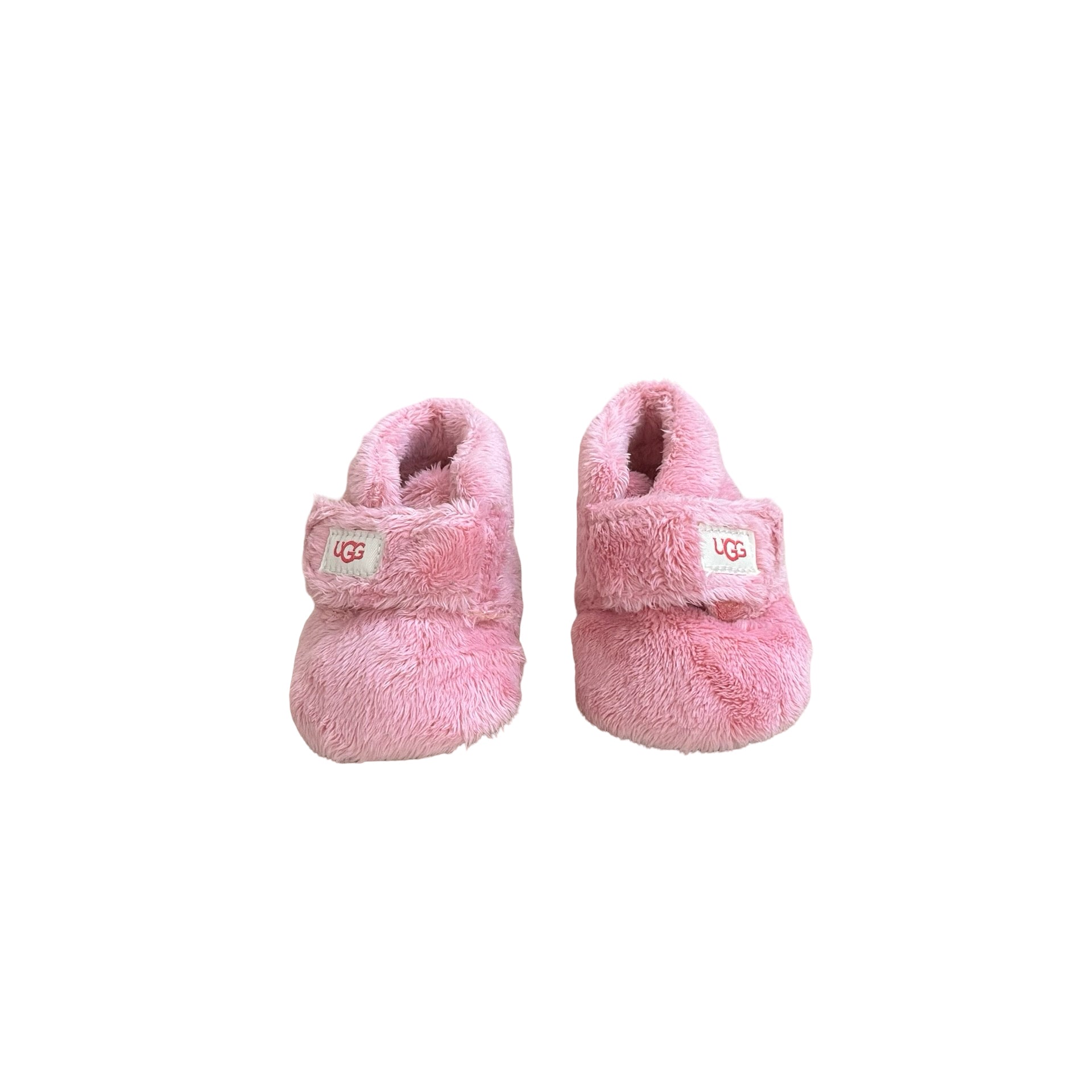 UGG Pink Fuzzy Soft-Sole Booties - Size 0-1